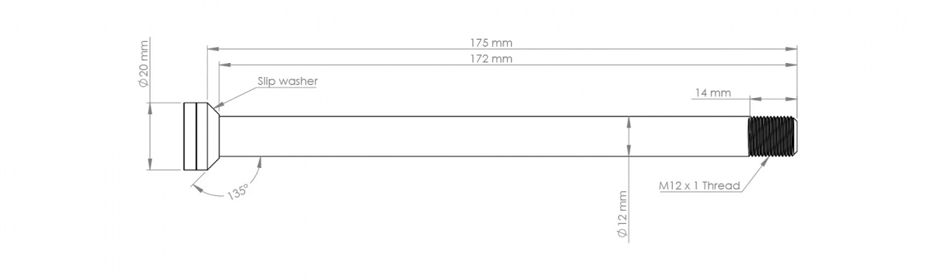 Burgtec Transition 175mm Rear Axle
