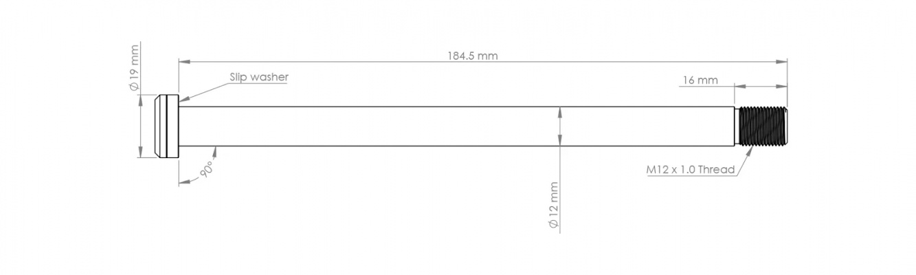Burgtec Trek 184.5mm Rear Axle