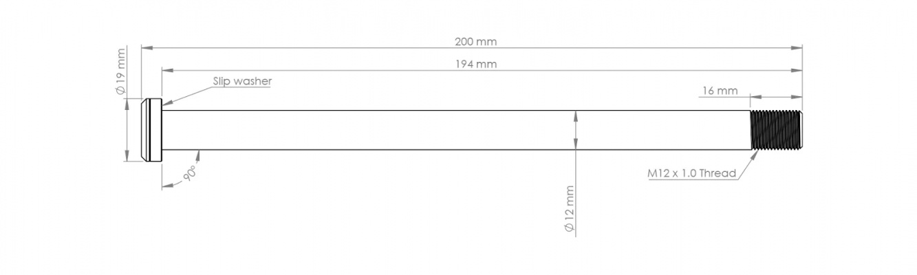 Burgtec Trek Session 194mm Rear Axle