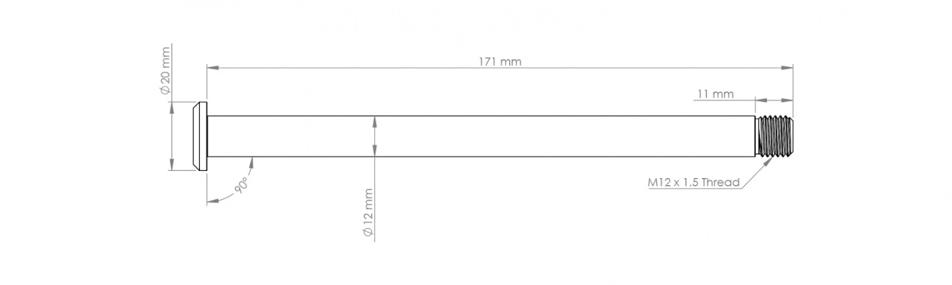 Burgtec Yeti 171mm Rear Axle