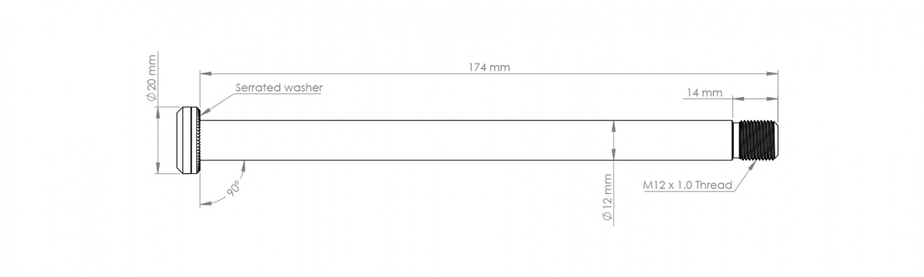 Burgtec Yeti 174mm Rear Axle