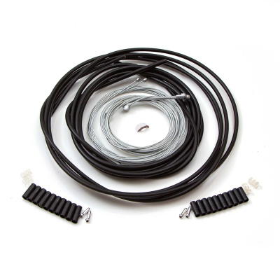 Clarks Galvanised Steel Brake And Gear Cable Kit Black