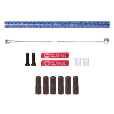 Clarks Stainless Steel Road/MTB Front And Rear Brake Cable Kit Braided