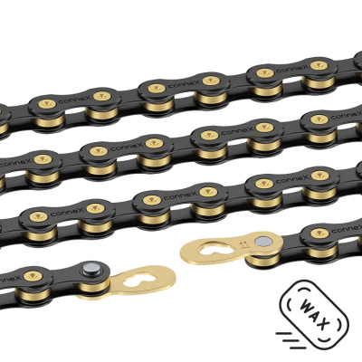 Connex 11SB WAX Bicycle Chain 11sp / Black/Gold