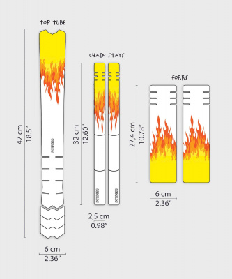 DYEDBRO Frame Protection - Kids - Flames