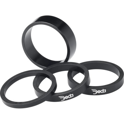 Deda 1 1/8 Alloy Headset Spacers Black / 3mm / 10pk