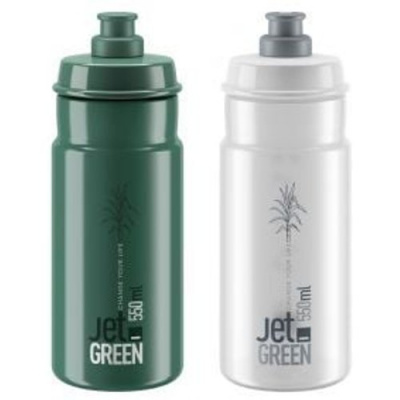 Elite Jet Green Bioplastic Water Bottle 550ml 550ml - Clear/Grey