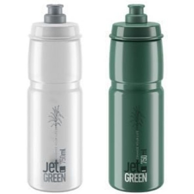 Elite Jet Green Bioplastic Water Bottle 750ml 750ml - Clear/Grey