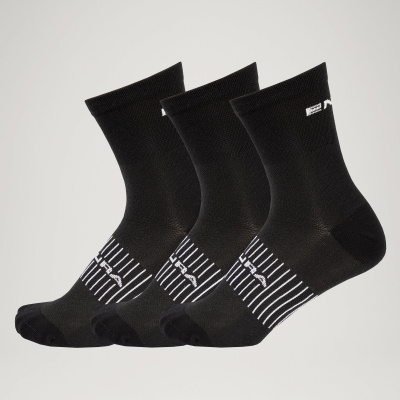 Endura Coolmax Race  3-P Sock BLACK / L-XL