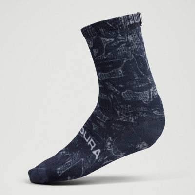 Endura GRID FLORAL LTD PRINT SOCK Black S-M