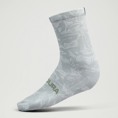 Endura GRID FLORAL LTD PRINT SOCK GRY/GRY - Grey