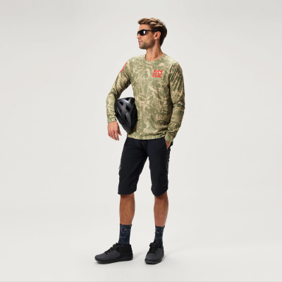 Endura GRID FLORAL LTD PRINTED L/S TEE GRN/GRN - Green