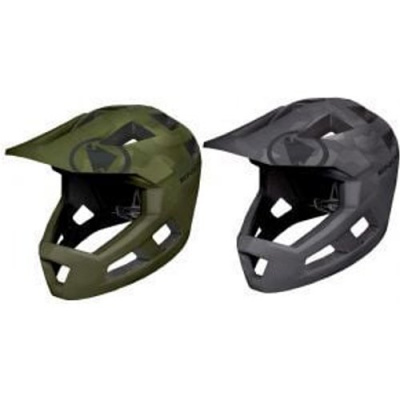 Endura Singletrack Youth Full Face Helmet One Size 51-56cm - Olive Green