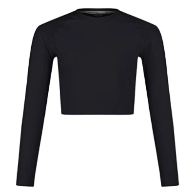 Endura WOMEN'S SULTRAC L/S CROP TEE BLK/DKGRY - Black