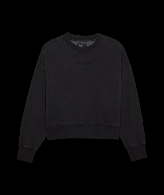 Fox Clothing W Wordmark Oversized Fleece Crew S / Black