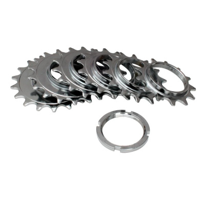 Gusset Components 3/32 Fixed Sprockets 14T / Silver