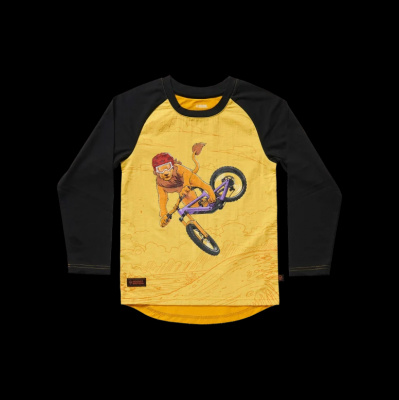 Kids Ride Shotgun Kids Lion Windproof Jersey Kids Lion Windproof Jersey Yellow / 6 years
