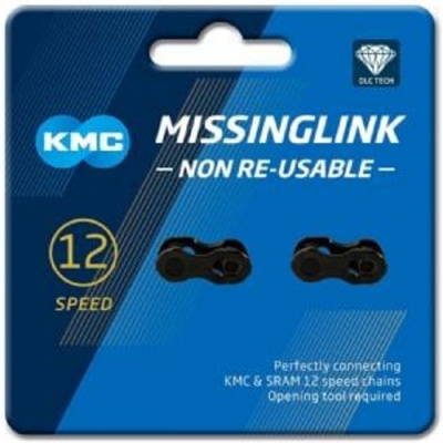 Kmc Dlc Missinglink Black 12 Speed Joining Links