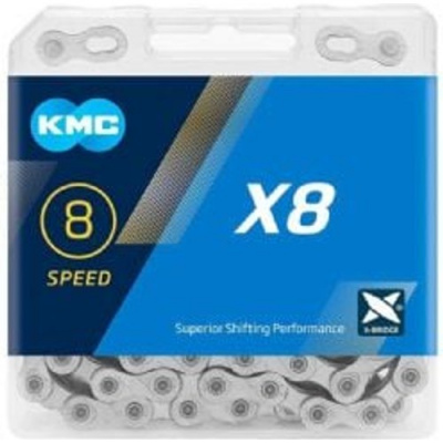 Kmc X8 Silver/ Grey 114l 8 Speed Chain