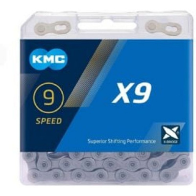 Kmc X9 Grey 114l 9 Speed Chain