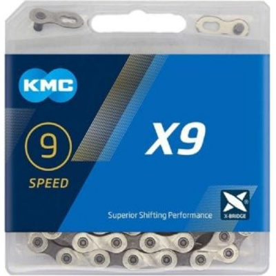 Kmc X9 Silver/ Grey 122l 9 Speed Chain
