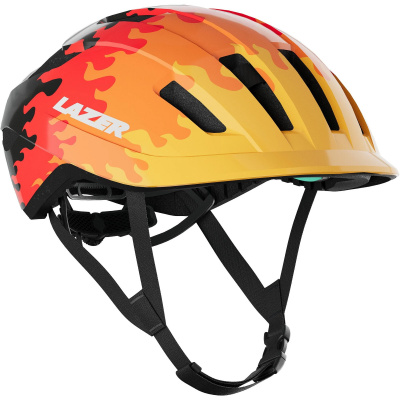 Lazer J1 KinetiCore Helmet, Flames, Uni-Youth