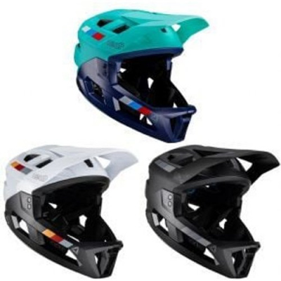 Leatt Enduro 2.0 Jr Full Face Mtb Helmet W/ Removeable Chin Guard X-Small 50-54cm - Aqua