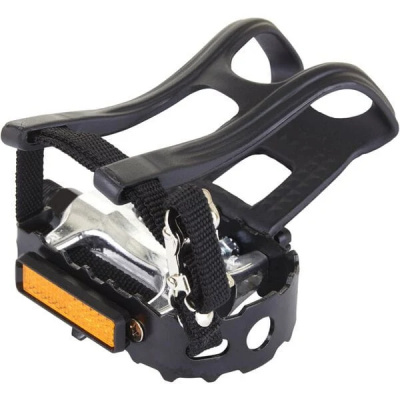 M Part Essential Alloy pedals including toe clips and straps