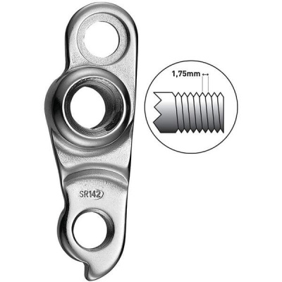M Part Gear Hanger direct mount (M12 1.75) silver ano