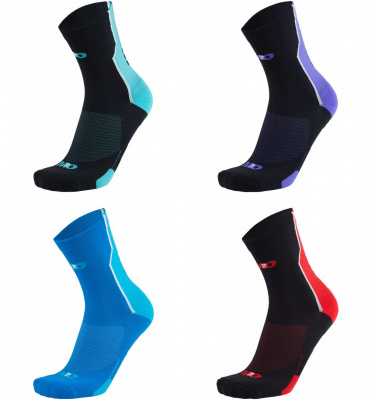M2O Industries Shift Crew Compression Socks Black/Purple / X-Small