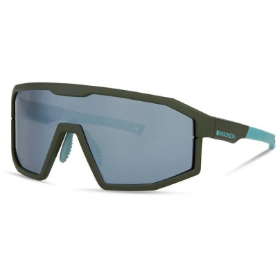 Madison Eyewear Enigma Matt Olive Sunglasses - 3 Lens Pack - Smoke Mirror / Amber / Clear