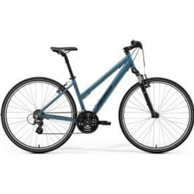Merida Crossway 10-v Womens 700c Step-thru Sports Hybrid Bike  2025 X-Small - Silk Blue/Black