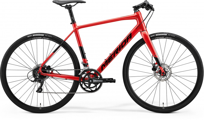 Merida Speeder 200 - Red/Black Hybrid Bike XS / Red/Black