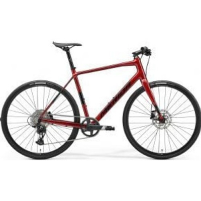 Merida Speeder 500 700c Sports Hybrid Bike  2025 Small - Dark Red/Black