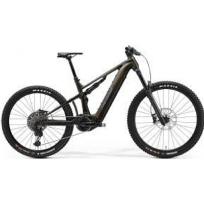 Merida eOne-Sixty 875 Mullet Electric Mountain Bike  2025 Mid - Gold/Grey