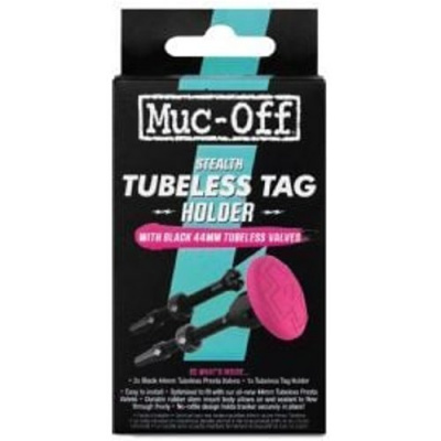 Muc-off Stealth Tubeless Tag Holder & 44mm Valve Kit