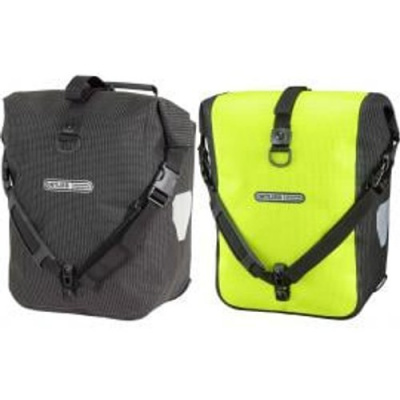 Ortlieb Sport Roller Ql2.1 High Visibility Panniers 25 Litre 25% Discount 25 Litre (Pair) - Black Reflective