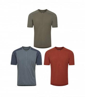 Rab Cinder Tract Jersey Medium - Tempest Blue/ Orion Blue