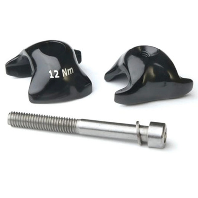 Ritchey WCS Carbon 1-Bolt Rail Clamps: BLACK BLACK / 7MM X 7MM