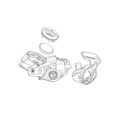 SRAM Electronic Controller Pod AXS Ultimate Lever Caps Kit For Bolt On Controller (Including 2 Concave And 2 Convex Lever Caps And Bolts)