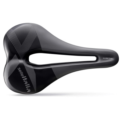 Selle Italia X-Bow TI316 Superflow Saddle: GREY/BLACK GREY/BLACK / L3