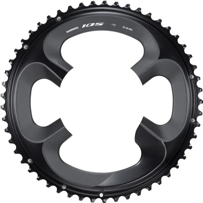 Shimano 105 FC-R7000 105 11 speed outer chainring, 53T-MW, black