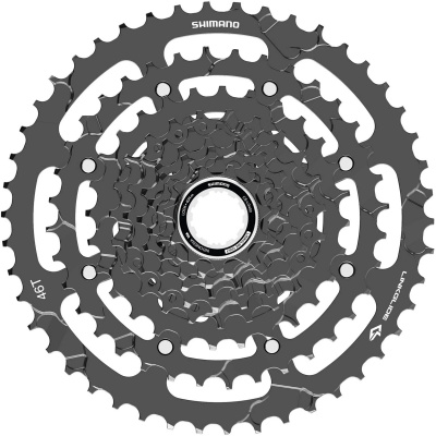 Shimano CUES CS-LG400-9 CUES Link Glide cassette, 9-speed, 11 - 46T