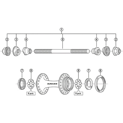 Shimano Dura-Ace Track Dura-Ace Track hub nut M10 black