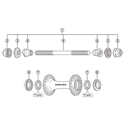 Shimano Dura-Ace Track HB-7710 front Track locknut