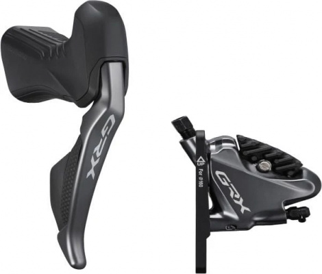 Shimano GRX ST-RX815 GRX Di2 11-speed STI bled with BR-RX810 calliper, right front