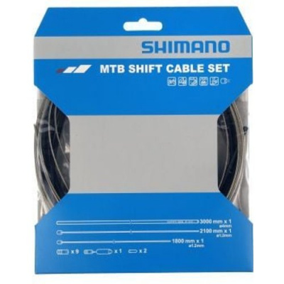 Shimano Mtb Gear Cable Set With Stainless Steel Inner Wire Black