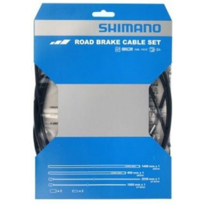 Shimano Road Brake Cable Set With Sil-tec Coated Inner Wire Black Black