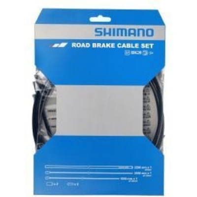 Shimano Road Brake Cable Set With Stainless Steel Inner Wire Black
