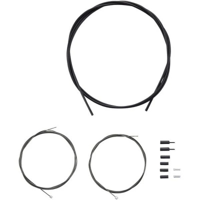 Shimano Road gear cable set, OPTISLICK, coated inners, black